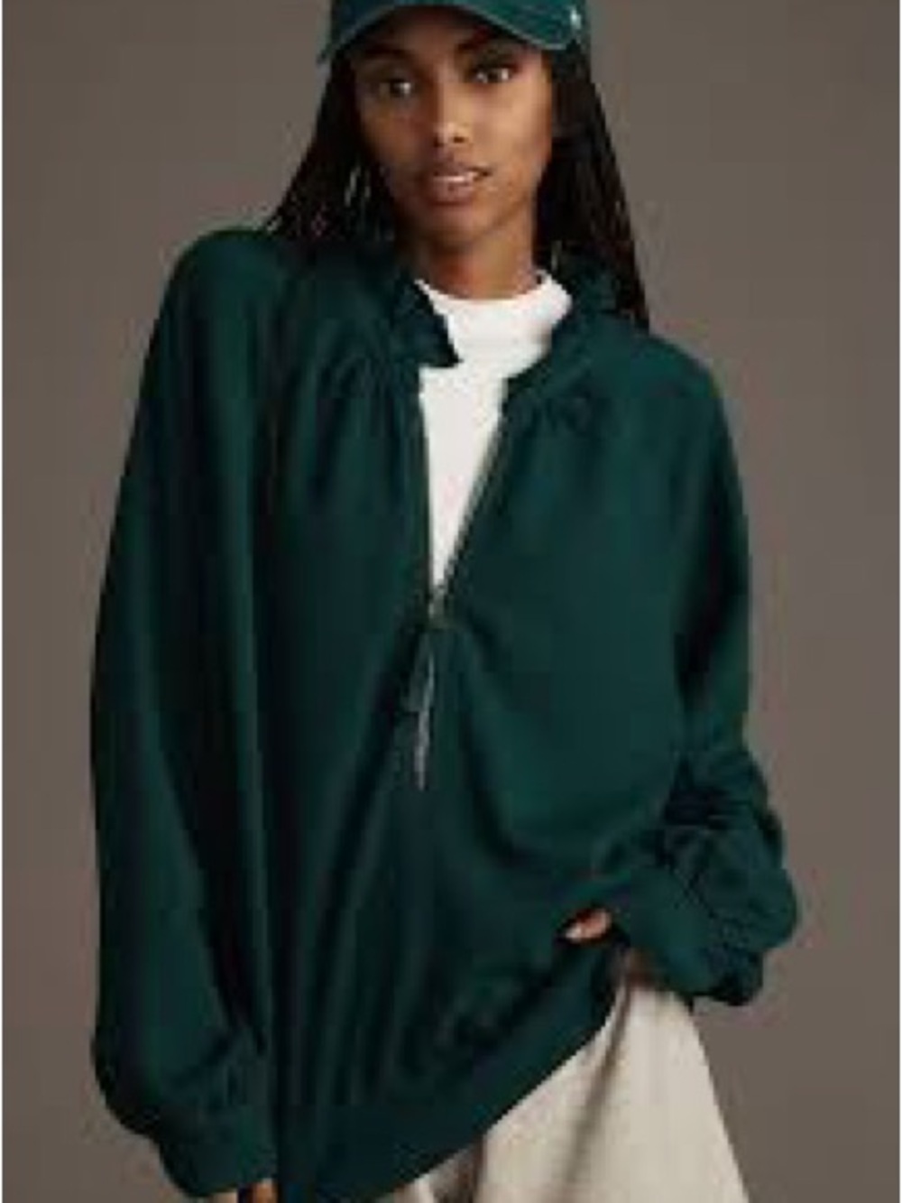 Pilcro Putt-Sleeve Half-Zip Pullover